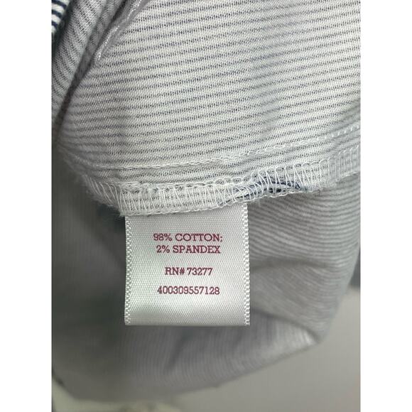 So Pinstriped Long Sleeve Snap Button Field Hooded Jacket Blue/White Women's M - Picture 5 of 9